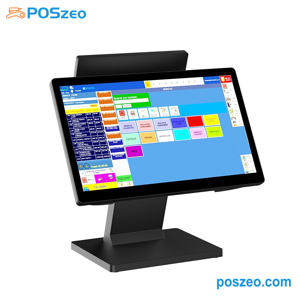 DP6 15.6 Inch Touch POS Computer with Windows 10 Pro, J6412 CPU, USB/COM/LAN Ports